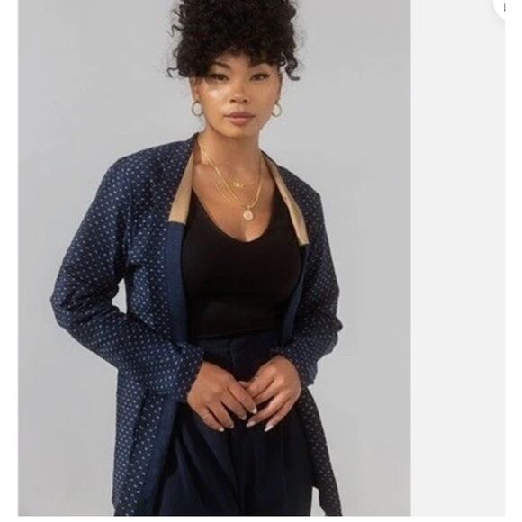 Akashi-Kama Noragi Unisex Jacket in Yama Indigo 100% Cotton Navy size XL - Picture 2 of 9